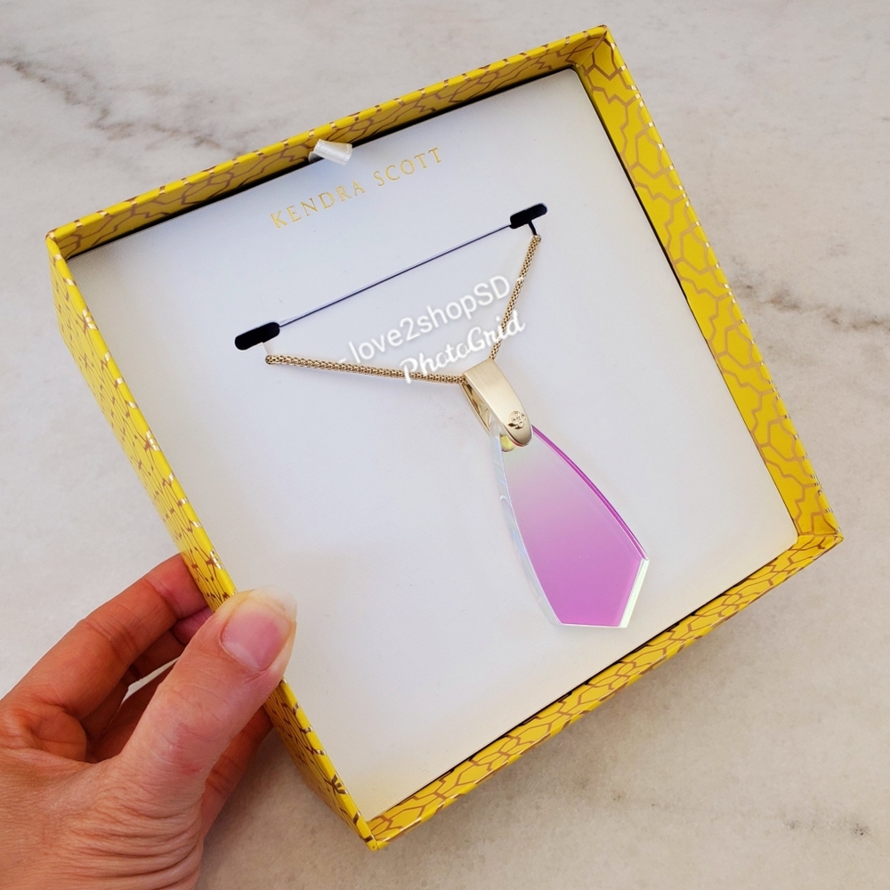 Kendra Scott Dichroic 14K Gold Azalea Necklace NWT